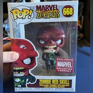 Pop Funko Zombie Marvel #668, Zombie Red Skull
